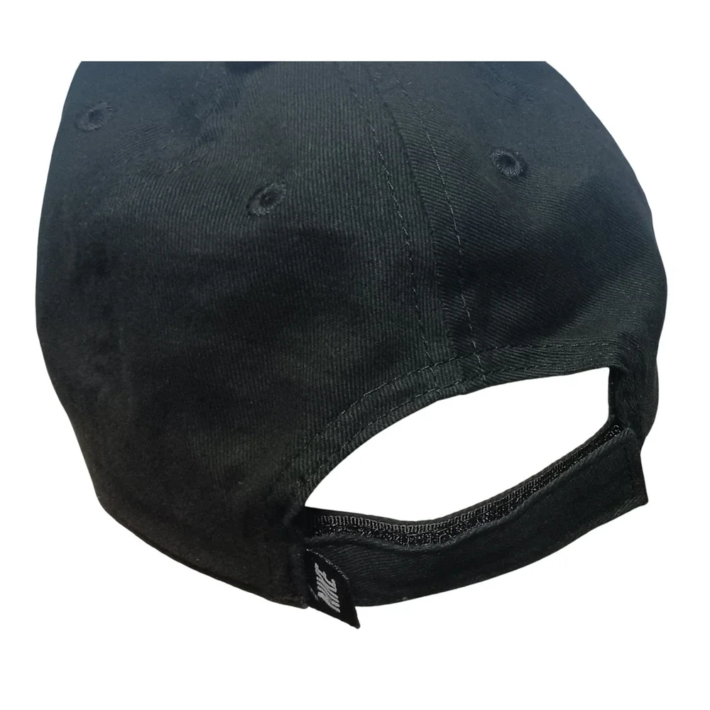 Nike Club Cap Kids Toddler Swoosh Adjustable Hat Black White 2-4T New - Picture 10 of 14